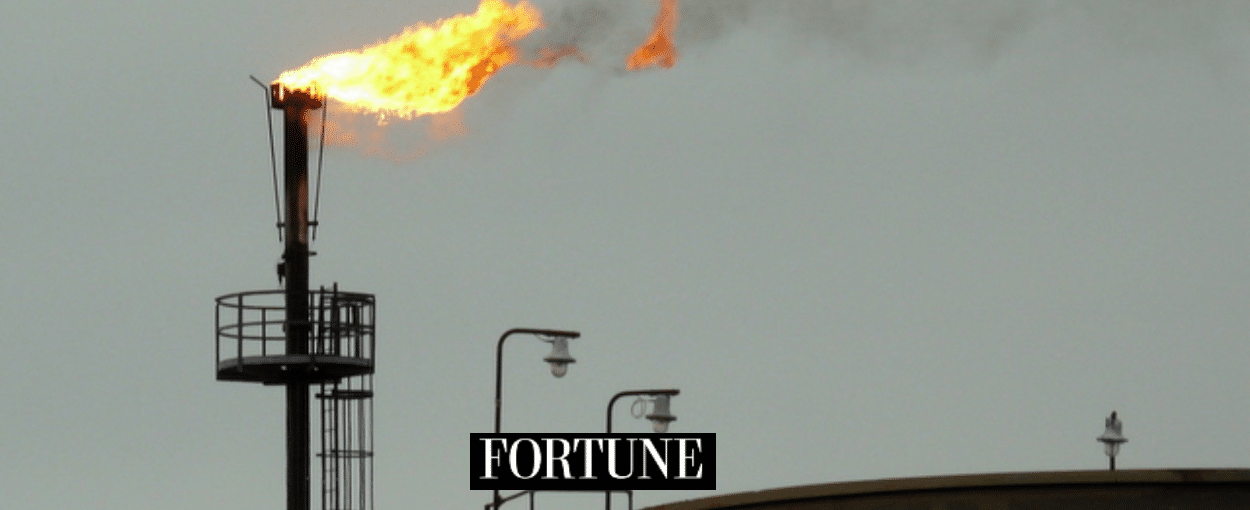 gas flaring from an industrial facility